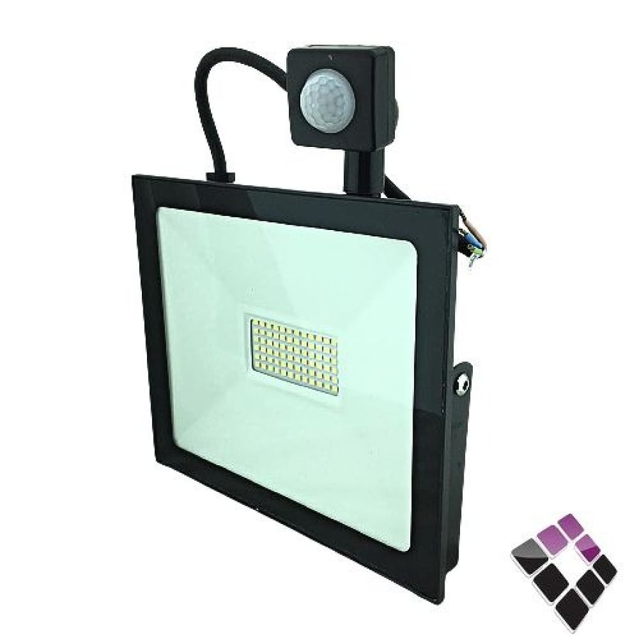 كشاف LED خارجي كوبس SMD نقاط ROZ صيني إضاءة أبيض مزود بحساس حركة رقم A163-50W