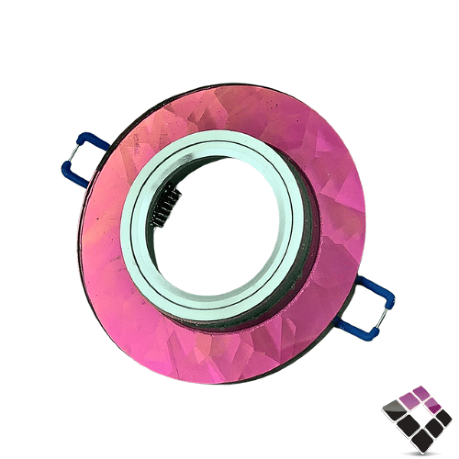 قاعده اسبوت لايت هولجين زجاج مدور مذهب COLOR FUL رقم 9004 *** بدون لمبة