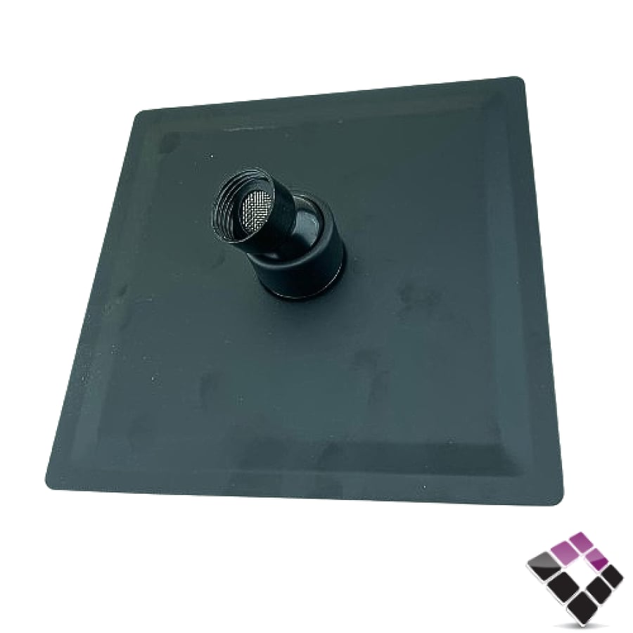 Rain shower tray quality Chinese square stainless SUS304 coated black + holes rebar 30×30