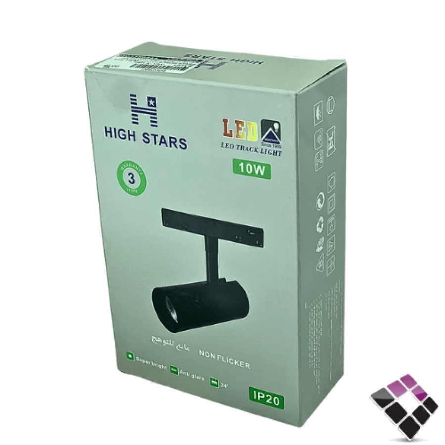 كشاف مجرى مغناطيس مجنتك موديل ترك لايت HIGH STARS جرم لون أسود 11CM إضاءة 4000K كريمي 10W رقم 2863