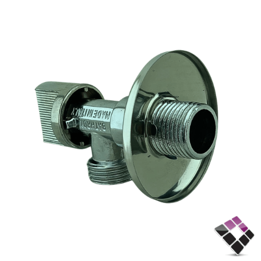 محبس زاوية BATHROY ايطالي مديل اركو لون كروم 1/2" رقم BI-575
