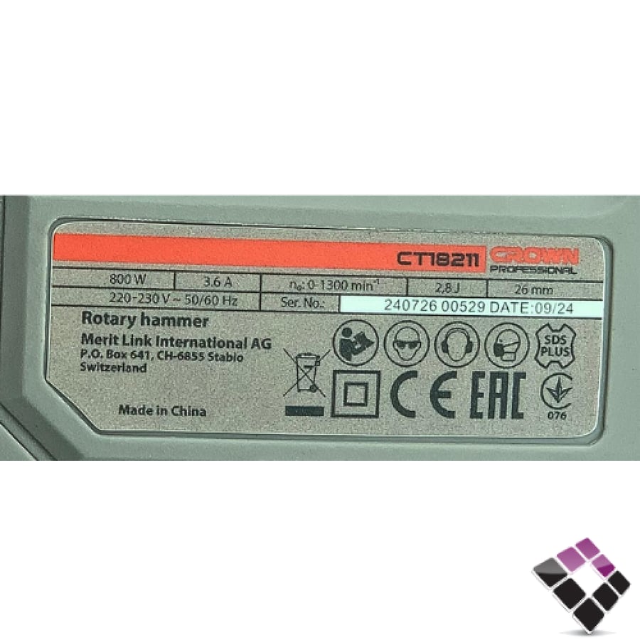 دريل هلتي CROWN كراون صيني 26 ملم 800 وات رقم CT18211BMC