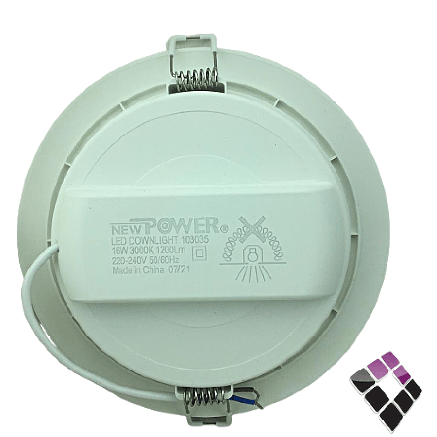 كشاف LED اسبوت داخلي ضاءة 3000k أصفر 5"×14سم NEW POWER صيني شريحة SMD جرم ابيض 16W رقم 103035...رقم الصنف (235225022)