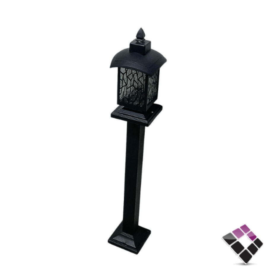 فانوس حدائق عمود المنيوم أسود 100CM همر HUMMER بدون لمبة رقم 6331/1/100