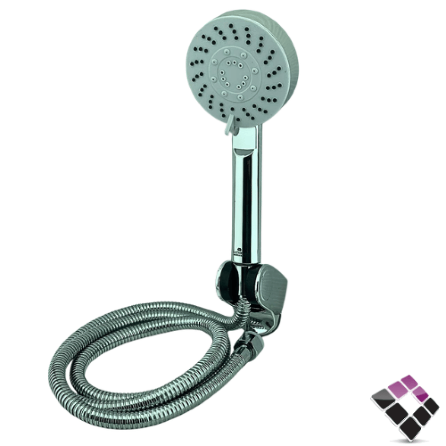 سماعة دش BATHROY ايطالي دائرية 3 حركات لون كروم + لي كروم رقم 102