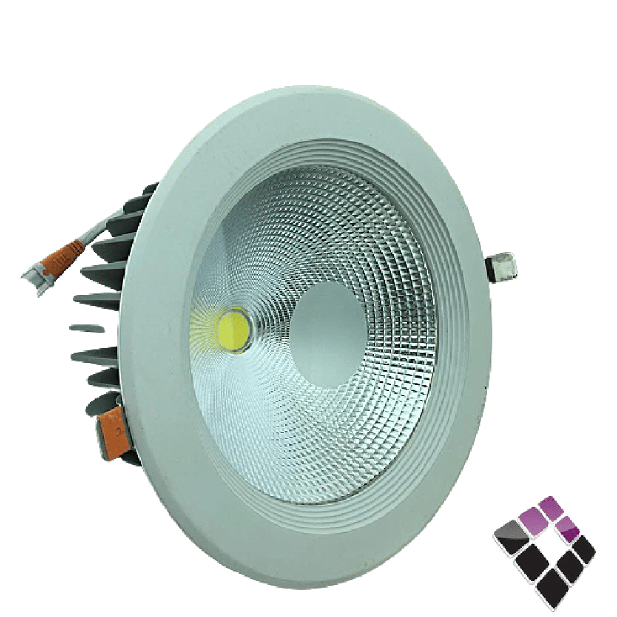 كشاف LED سبوت داخلي عدسة COB ضاءة أبيض مزود بمبرد المنيوم NEW POWER  صيني جرم أبيض إ 20سم 8"×60W...رقم الصنف (23523850)