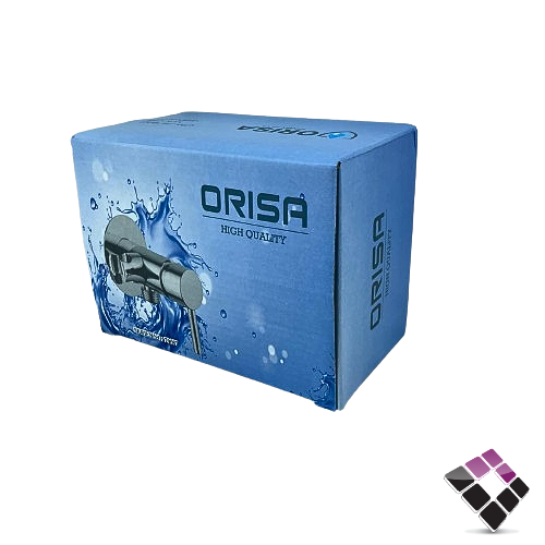 محبس مع قاعدة حامل شطاف نحاس مطلي لون كروم ORISA صيني 1/2" رقم 70087