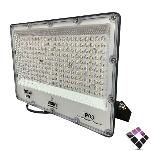 External COB flashlight flood LED external LUXIFY SMD points 4000K creamy 200W