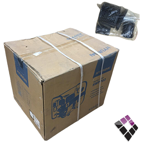 Water pump 3 inch, excellent quality, HYUNDAI, size 6.5 horsepower, gasoline engine, maximum height 26 meters, discharge 1000 liters per minute, HWPP003
