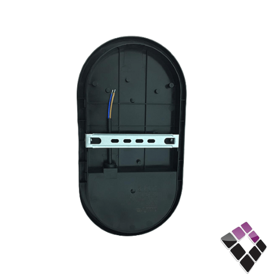 ابلك جداري بيضاوي لطش LED سادة كبير همر HUMMER صيني جرم أسود اضاءة أبيض 30W...رقم الصنف (256221)
