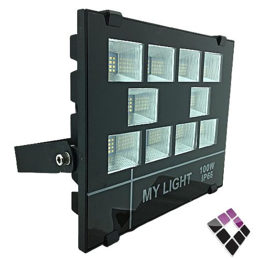 كشاف LED كوبس خارجيMY LIGHT صيني SMD مقسم 10 مربعات إضاءة أصفر 100W حقيقي***