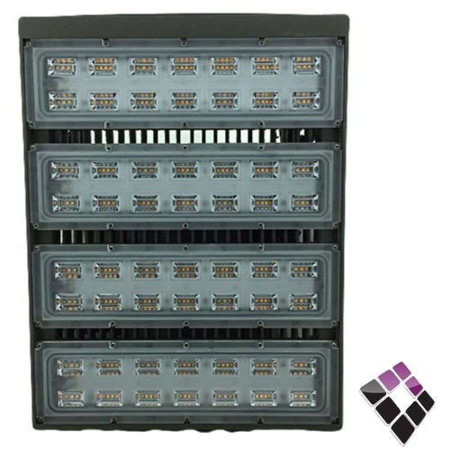 كشاف LED كوبس خارجي NEW POWER صيني موديل شرائح SMD+عدسة بروجكتر مكبرة جرم رصاصي إضاءة أبيض 200W رقم 106036
