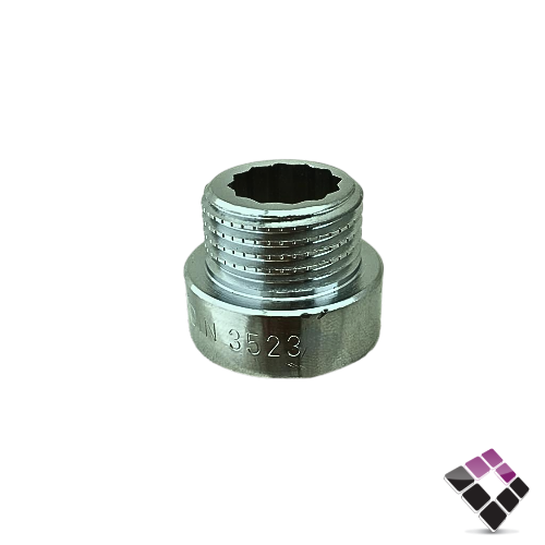 جلبة ذكر نحاس مطلي كروم ثقيل جنرال GENERAL Fittings ايطالي مقاس 1/2"×10 ملم