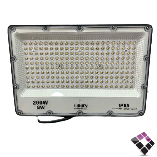 External COB flashlight flood LED external LUXIFY SMD points 4000K creamy 200W