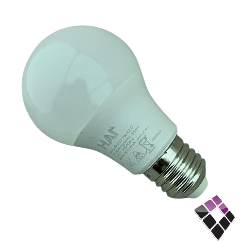 لمبة LED كروي بلاستك HAI صيني مثلج إضاءة أحمر 7W- E27