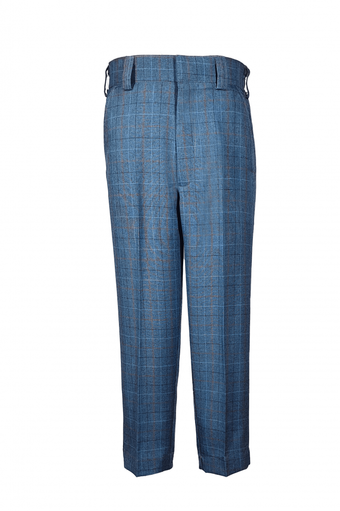Blue plaid pants