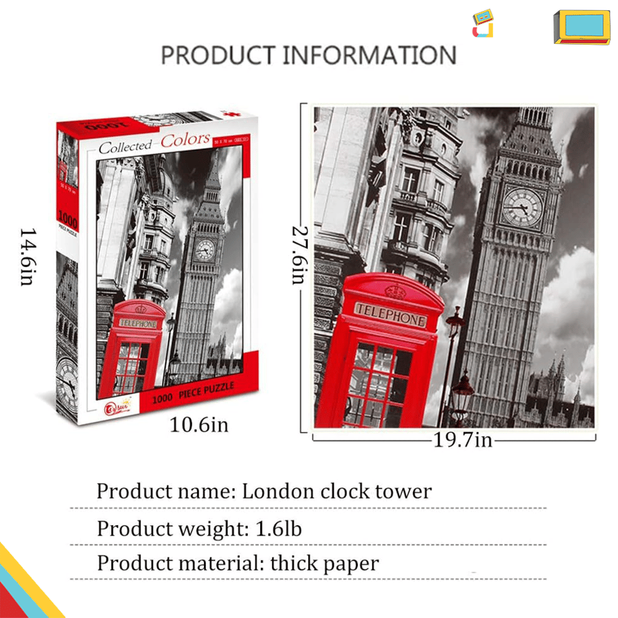 بازل بق بن لندن 1000 قطعة |  The Big Ben in London