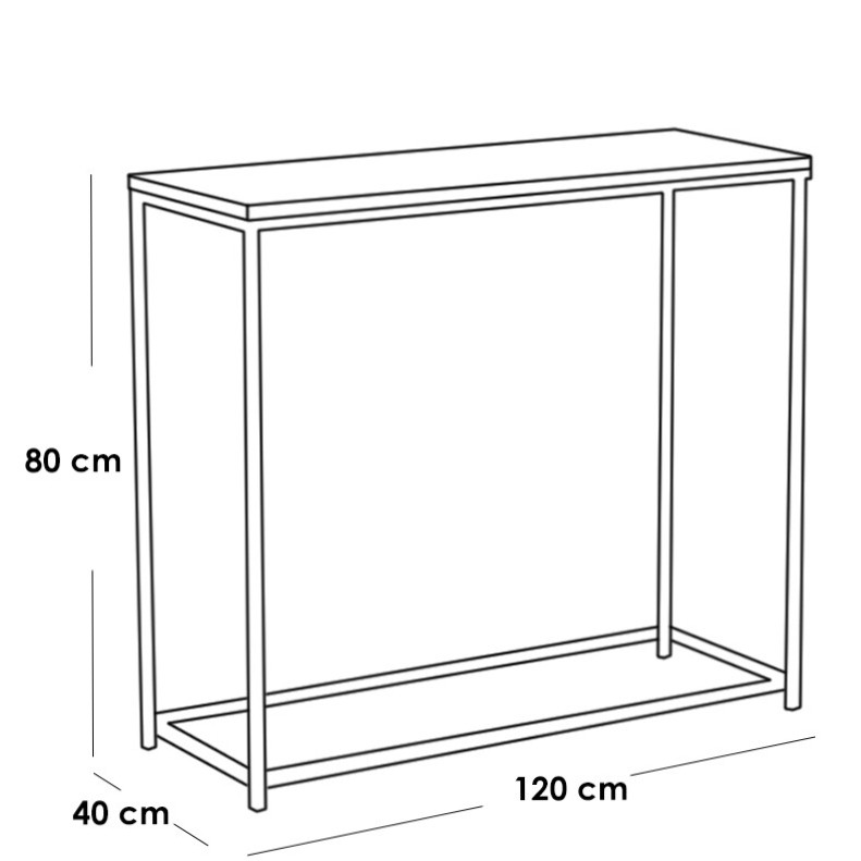 Golden console table