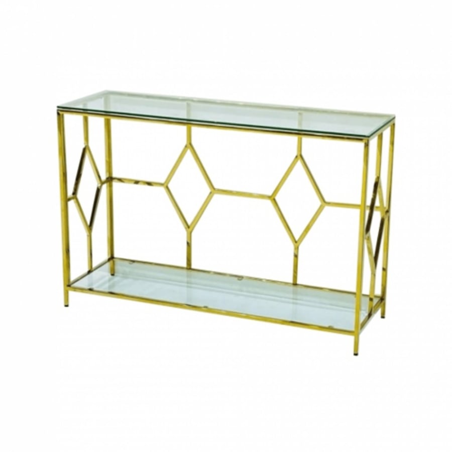 Golden console table