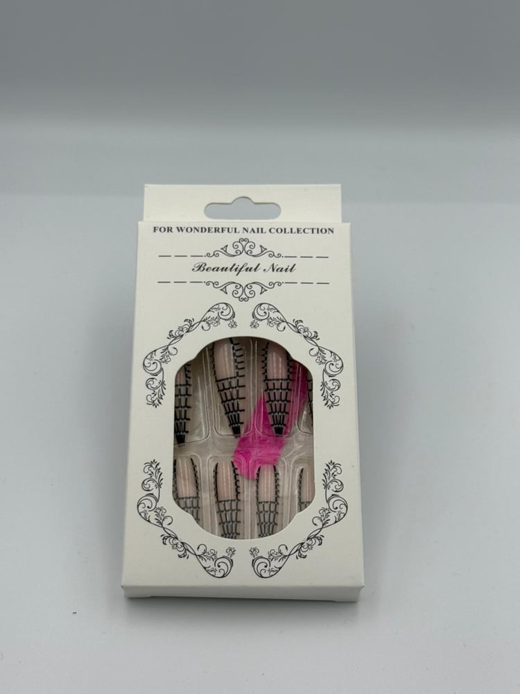 A 24-piece nail set in long size