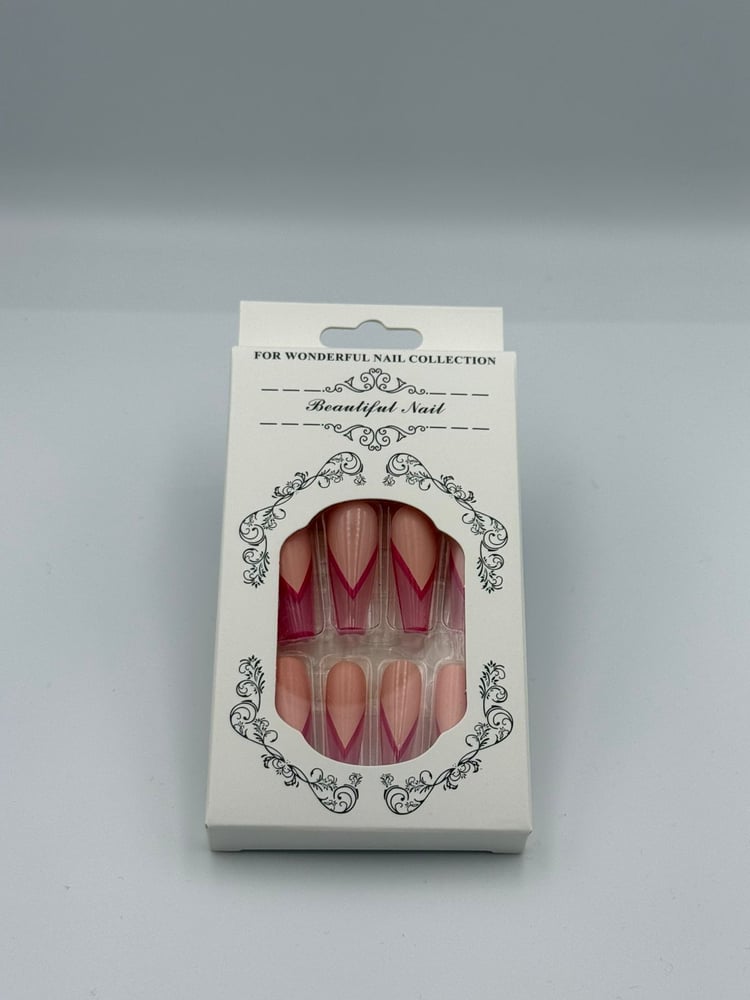 A 24-piece nail set in long size