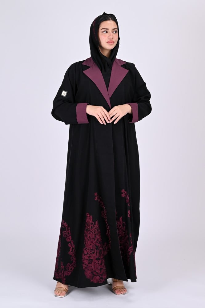 عباية كريب بتطريز عودي