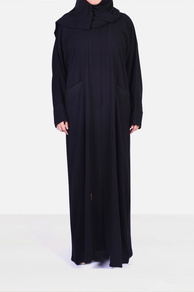 عباية ملكي بجيوب امامية بكم صغير