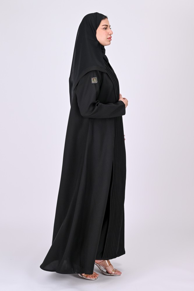 عباية كريب كلوش بكسرات من الامام