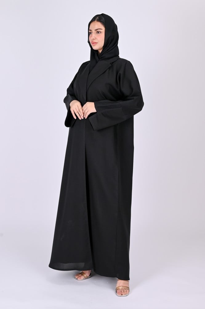 عباية كريب بتطريز اسود
