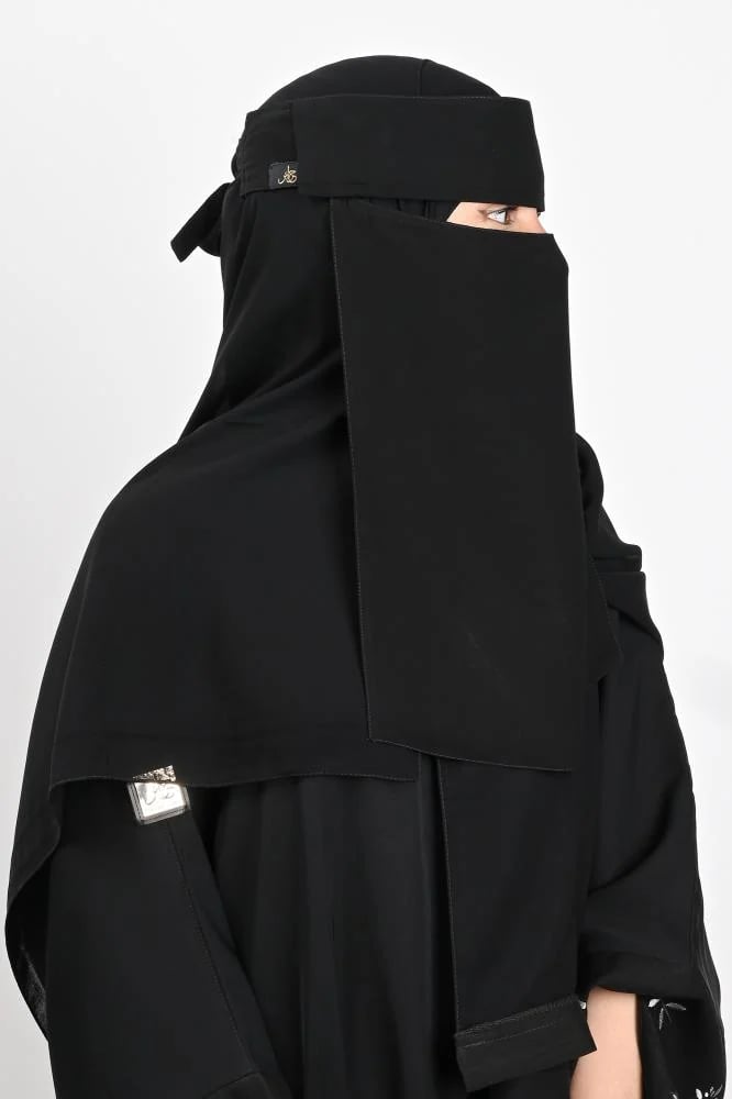 نقاب حرائر مطاطين بردة ربط