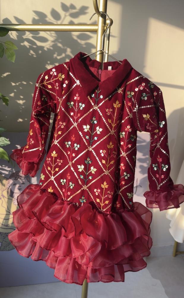 فستان رمضاني مخمل