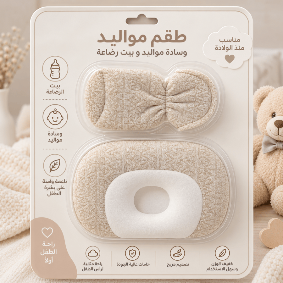 طقم وسادة وبين رضاعة