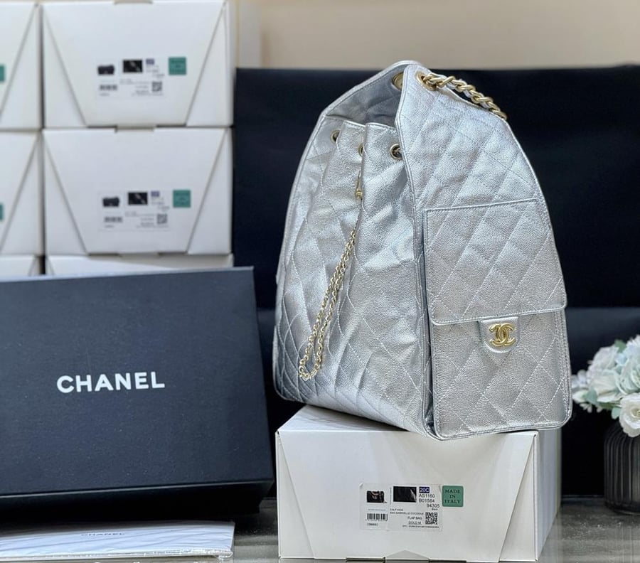 حقيبة شانيل 1 25s 25bag بنقشة جلد الليتشي