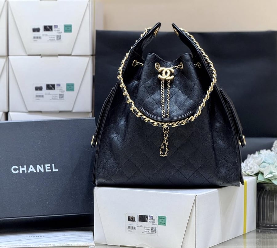 حقيبة شانيل 1 25s 25bag بنقشة جلد الليتشي