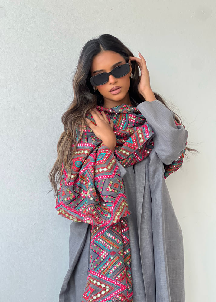 Pure ash abaya