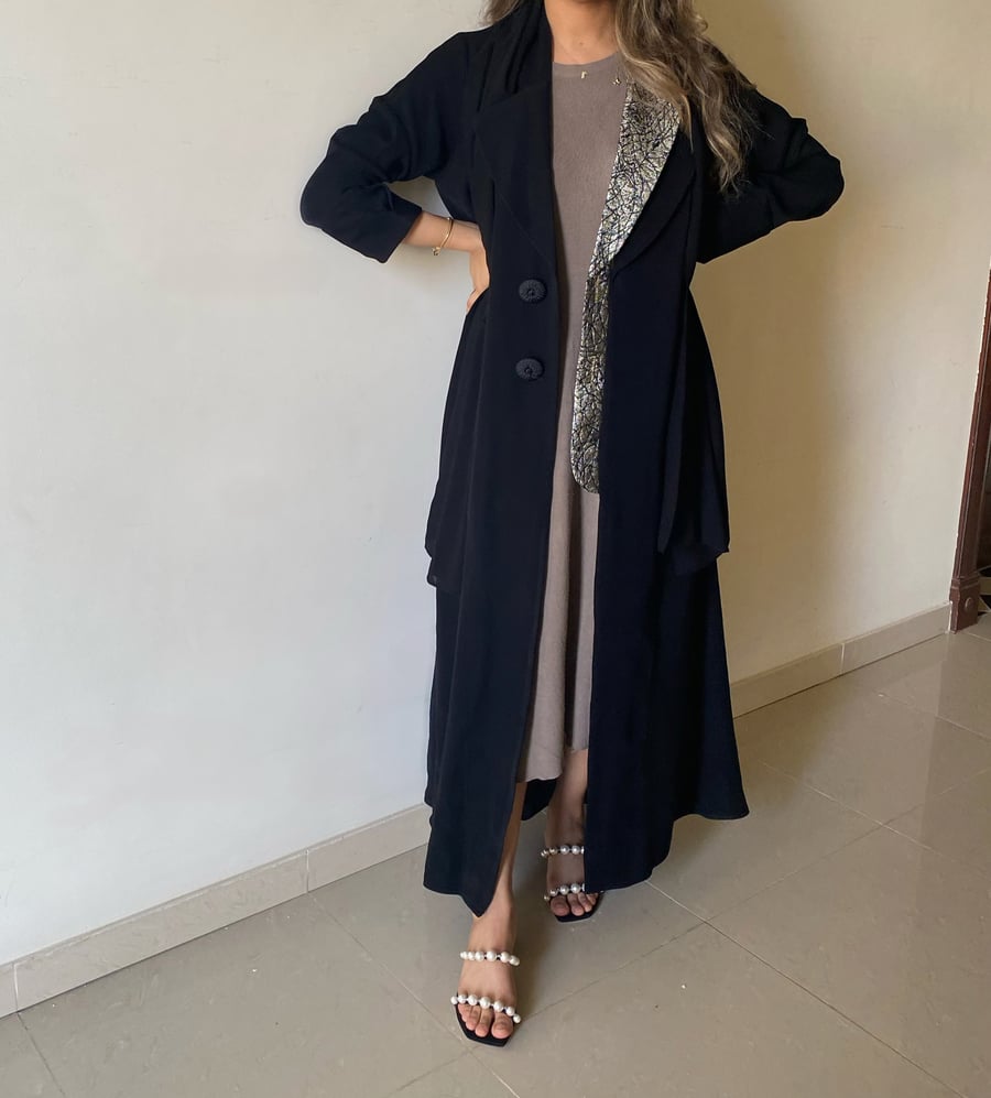 Gemstone blazer abaya
