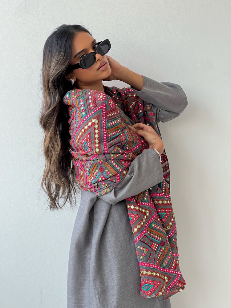 Pure ash abaya
