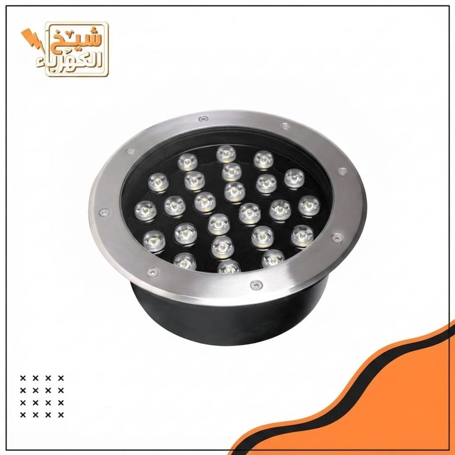 كشاف أرضي LED دائري مدمج
