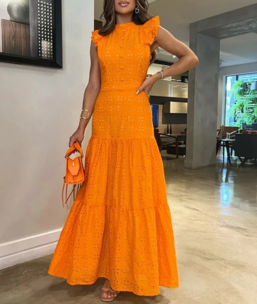 Orange Long Summer Dress