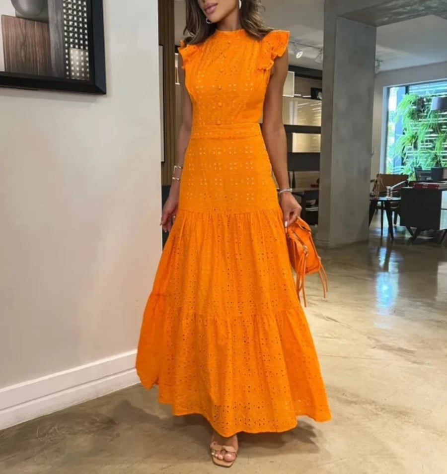 Orange Long Summer Dress