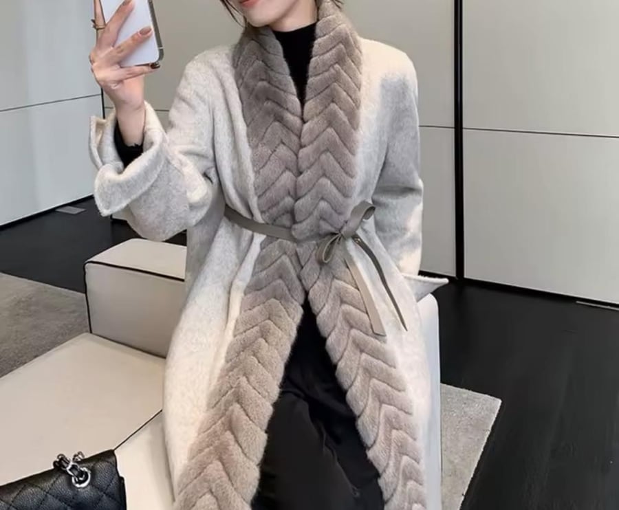 Cashmere Mink Coat - Grey