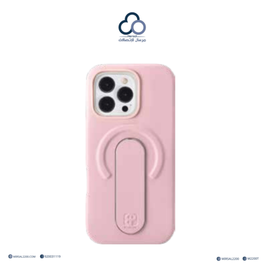 جراب جوال MacgripPU من براند بارك (BRADPARK) ايفون 16 بلس وردي