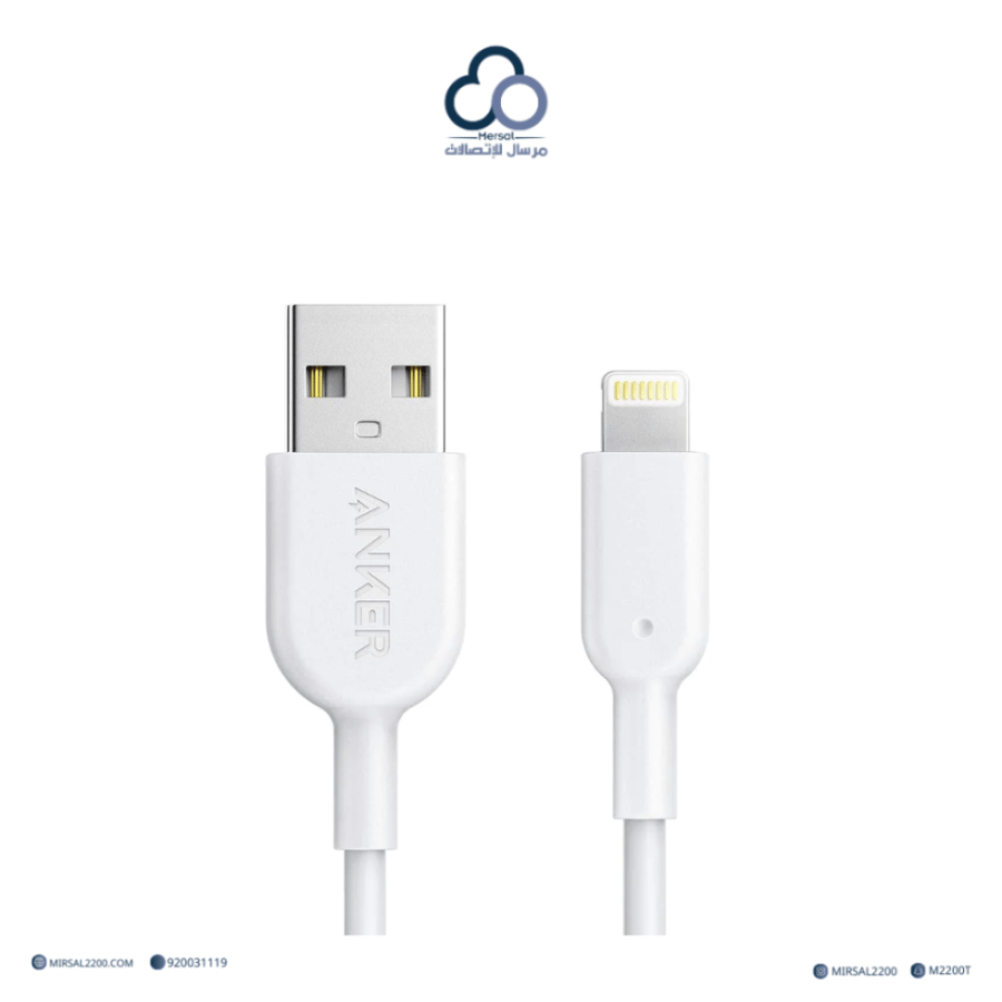 سلك شاحن أنكر 544 من USB-C إلى USB-C — ابيض (1.8 متر، Bio-Nylon) — B2B UN