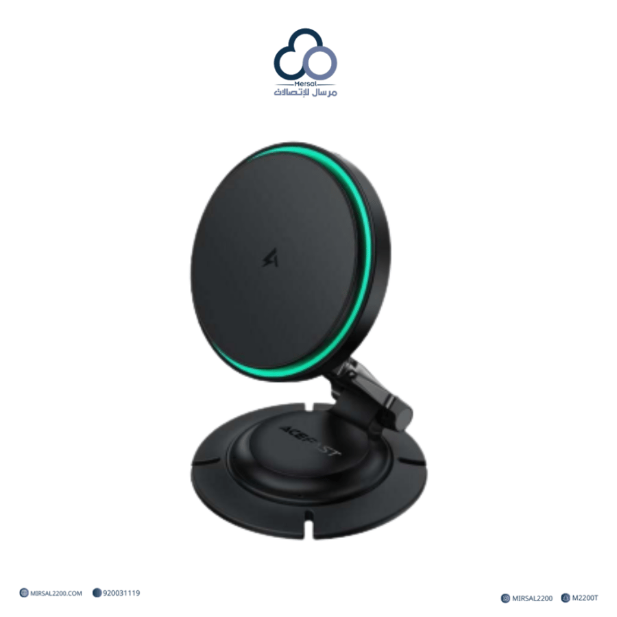 AceFast D65 حامل مغناطيسي مع شحن لاسلكي  AceFast D65 Magnetic Wireless Charging Car Holder