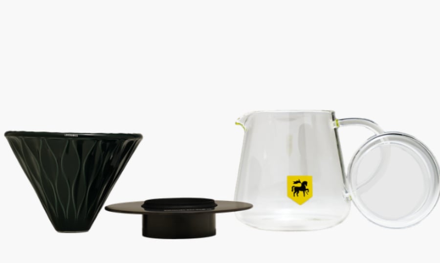 مجموعة التقطير لون زيتي - Brewers Drippers Set من بلاك نايت - Black Knight
