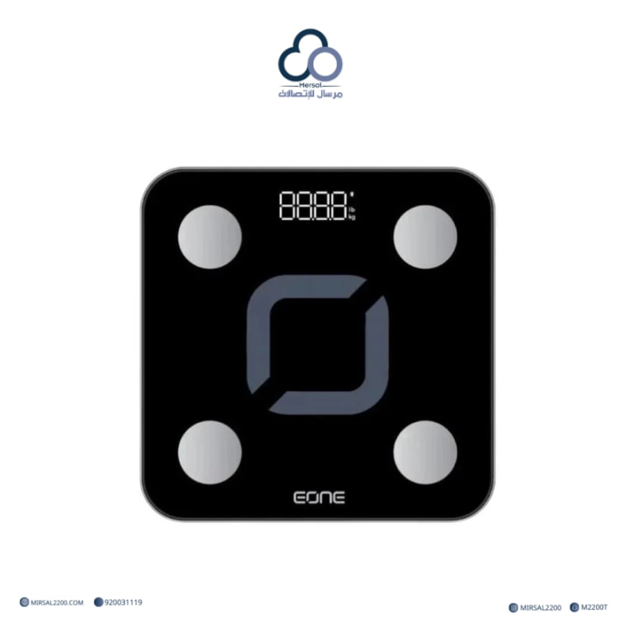ميزان ذكي لاسلكي EONE Scale Body Smart اسود