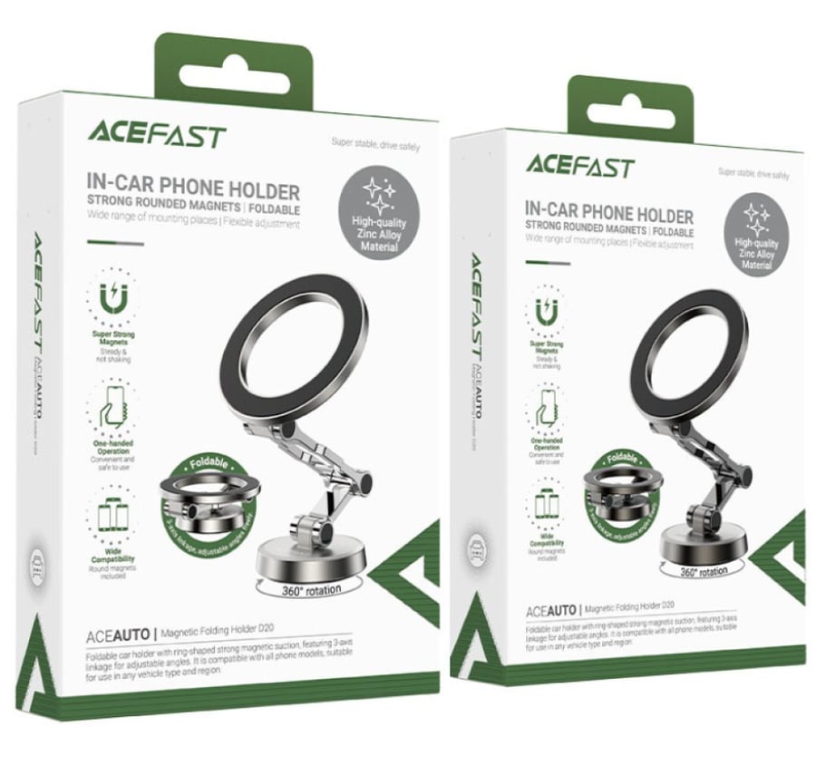 AceFast D65 حامل مغناطيسي مع شحن لاسلكي  AceFast D65 Magnetic Wireless Charging Car Holder