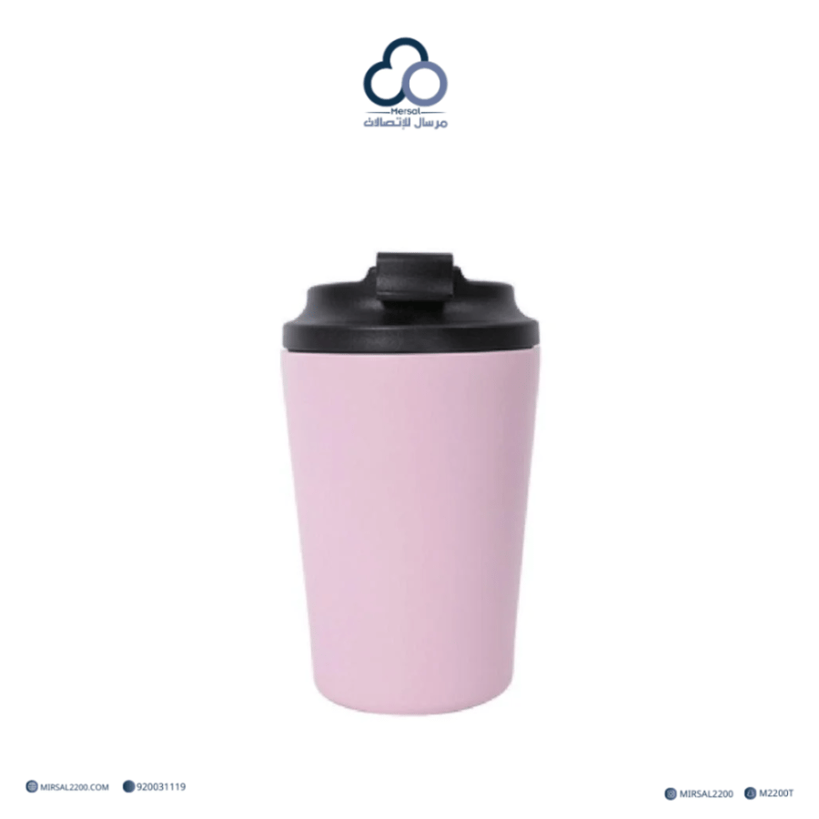 كوب مشروبات ساخنة من فيرتك وردي