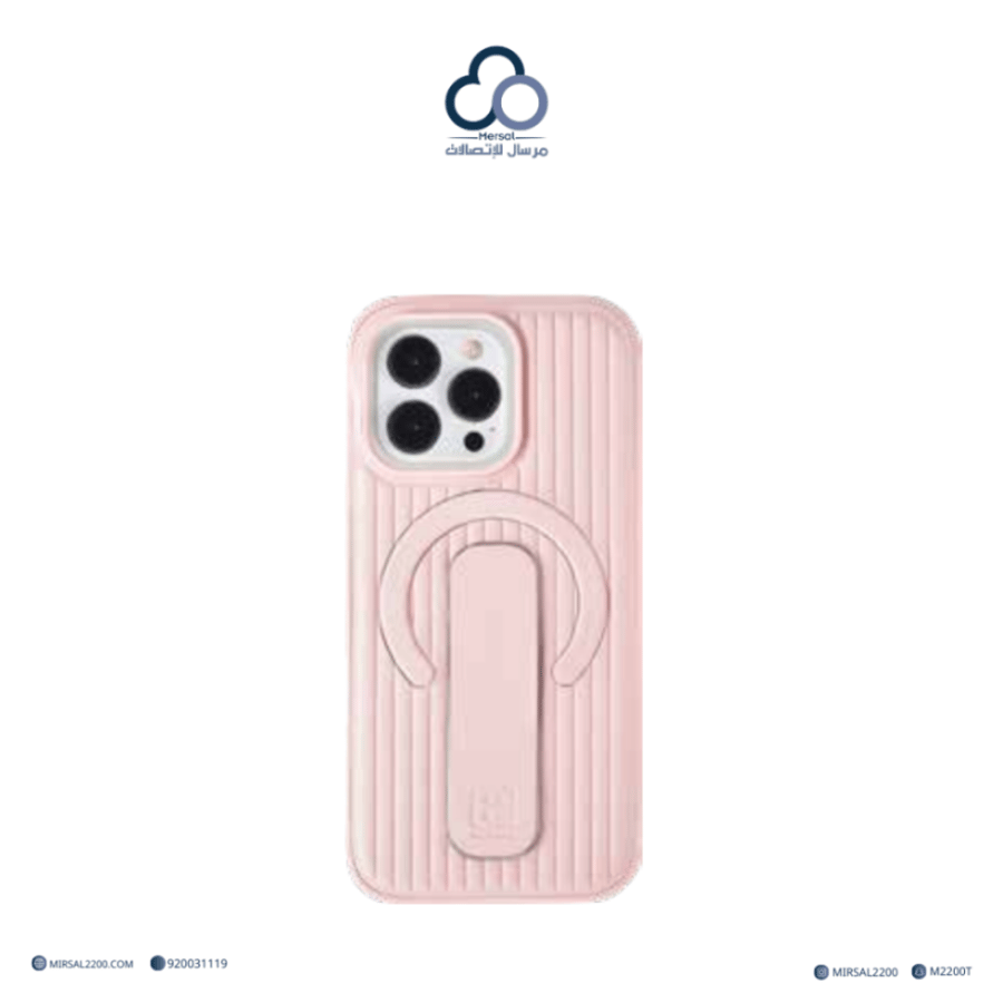 جراب جوالMacgrip Stripe PU من براند بارك (BRADPARK) ايفون 16  وردي