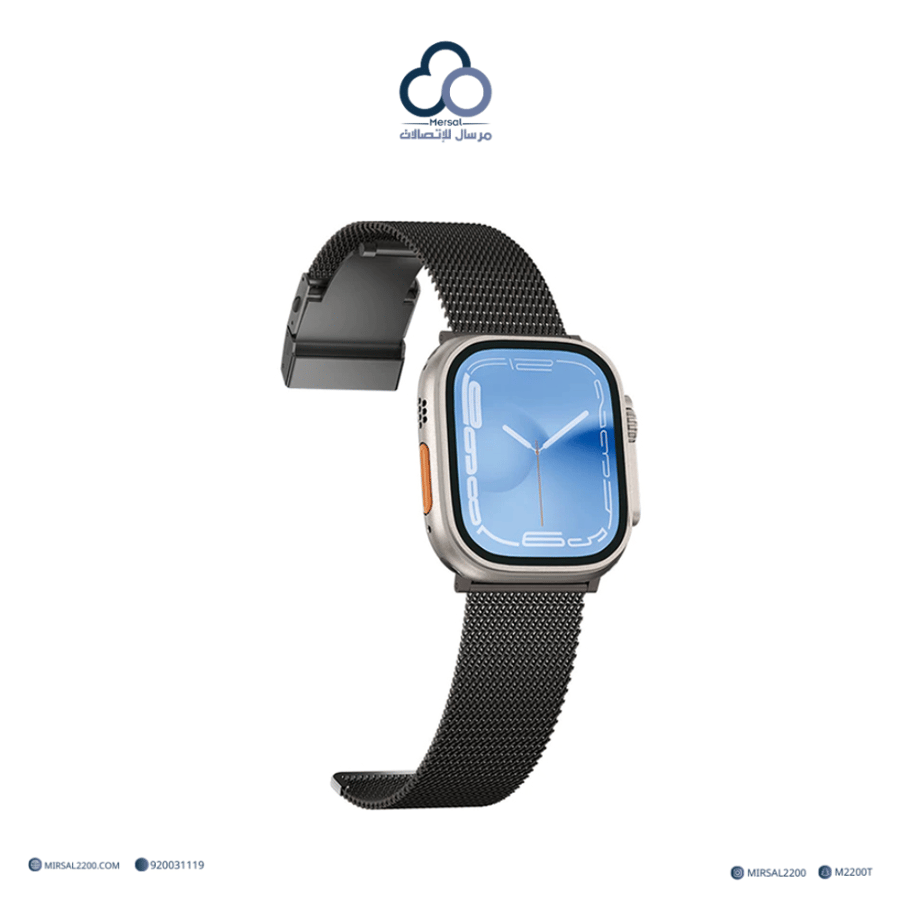 سوار AmazingThing Titan Metal Milanese لساعة Apple Watch 49mm – أسود